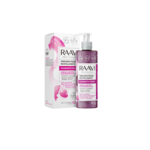 Máscara Facial Revitalizante Diamante Rosa Raavi 110g